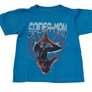 2 FOR $5 SALE Boy's Blue Short Sleeve Marvel Spiderman Top Size XS (4/5)